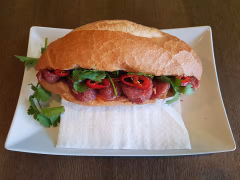 Banh Mi with Vietnames Pork Sausage